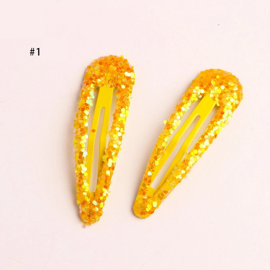 girl's simple style water droplets sequin hair clip