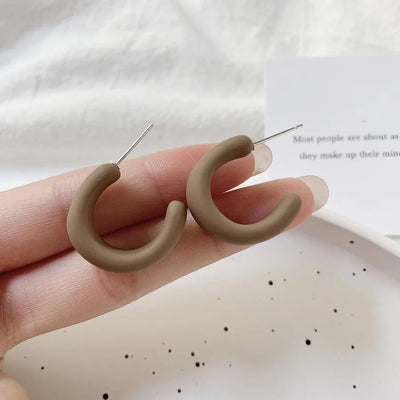 1 pair fashion geometric plating alloy ear studs