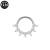 1 Piece Nose Rings & Studs Luxurious Shiny Round Pure Titanium Titanium Alloy Zircon 14K Gold Plated White Gold Plated Ear Cartilage Rings & Studs Nose Rings & Studs