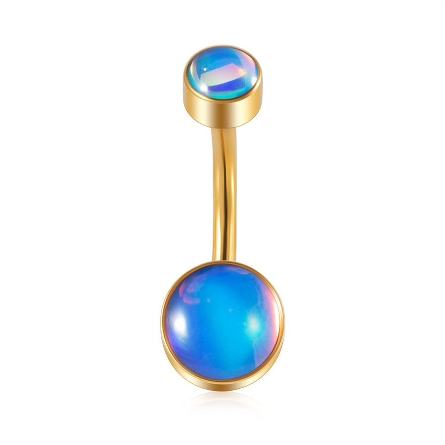 1 Piece Belly Rings Casual Elegant Vacation Geometric 304 Stainless Steel Plating Resin 18K Gold Plated