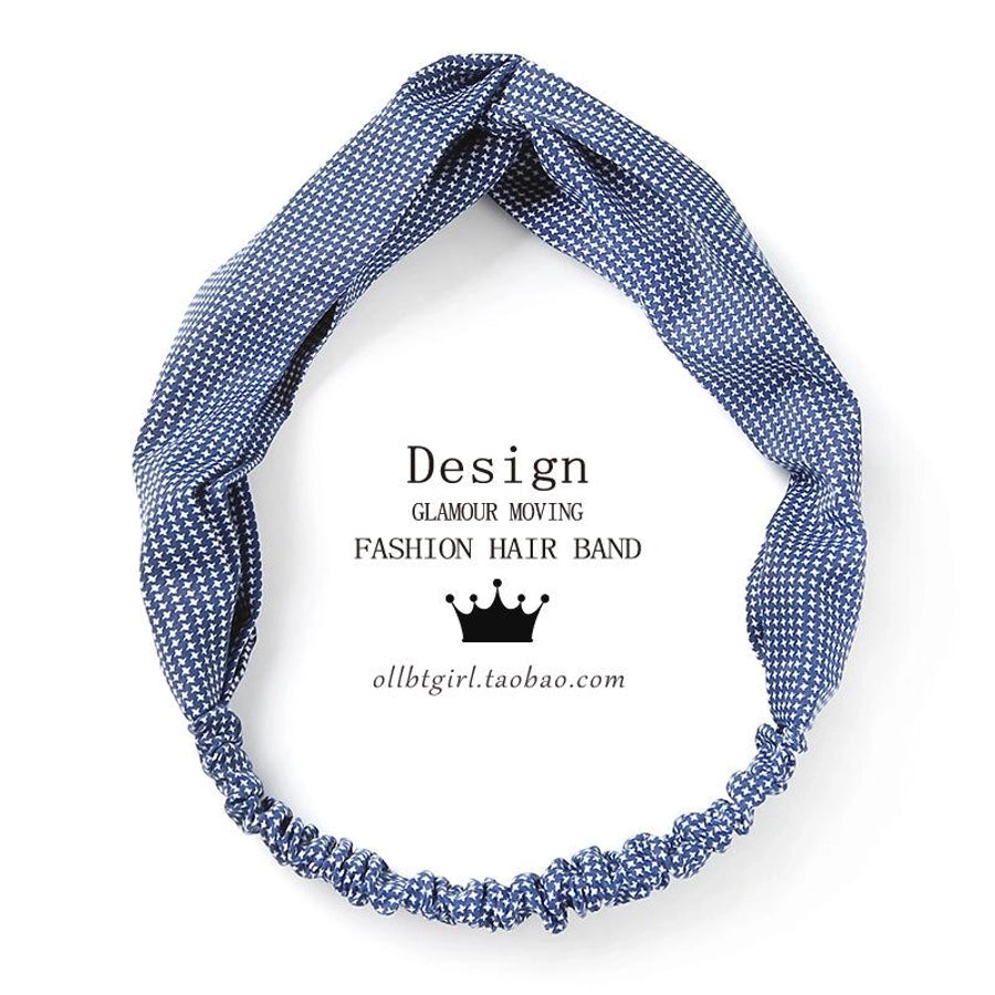 retro small dot wide-brimmed cross hair band nhof157730