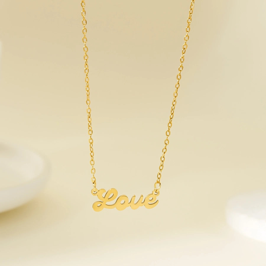Jewelry Simple Style letter 201 Stainless Steel Necklace