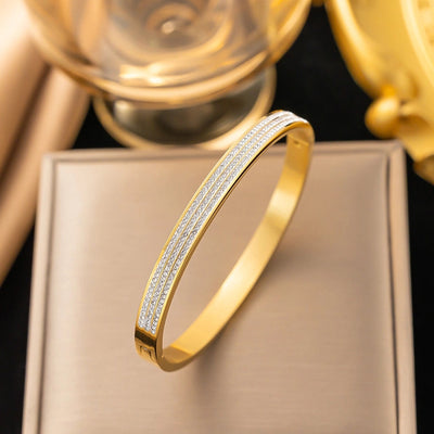 Sweet Solid Color Titanium Steel Stainless Steel Bracelets In Bulk