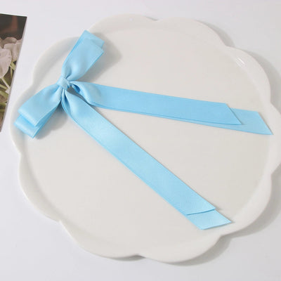 Guanyang  New Arrival 2.5cm Polyester Cotton Double Bow Barrettes Duckbill Clip Sweet Hair Pin Bar Shaped Hair Clip