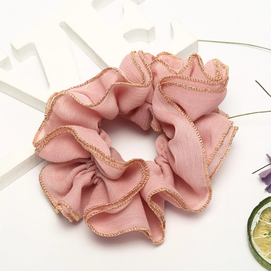 Women's Pastoral Solid Color Cloth Hair Tie