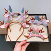 simple style bow knot cloth contrast collar hair band