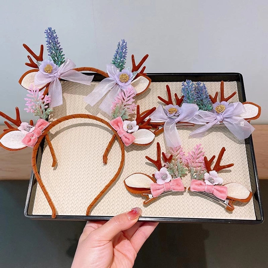 simple style bow knot cloth contrast collar hair band