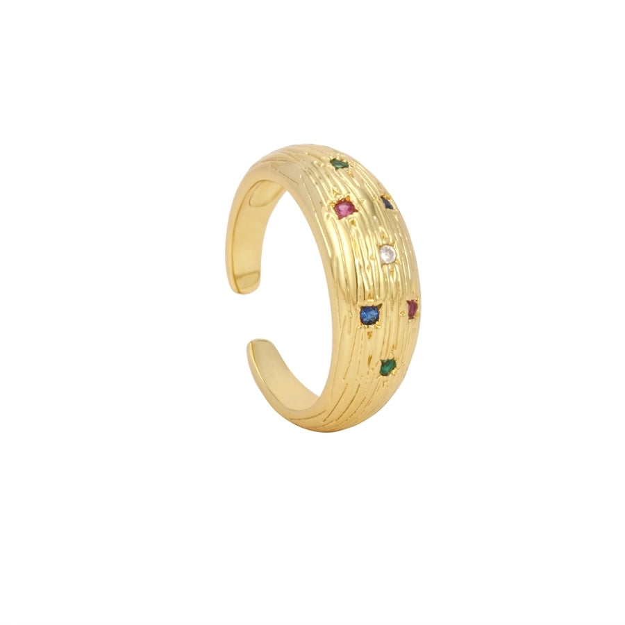 Jewelry Vintage Style Classic Style Geometric Lines Copper Zircon Open Rings