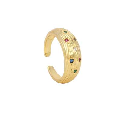 Jewelry Vintage Style Classic Style Geometric Lines Copper Zircon Open Rings