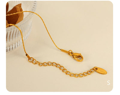 Jewelry IG Style Vintage Style French Style Round 304 Stainless Steel 18K Gold Plated Beaded Polishing Pendant Necklace