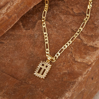 Jewelry French Style Simple Style Cross Copper 14K Gold Plated Pendant Necklace