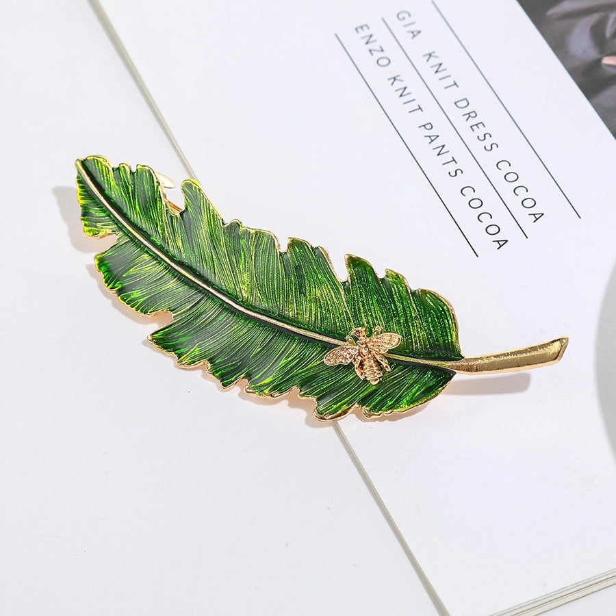 Women's Simple Style Classic Style Feather Zinc alloy Inlay Rhinestones Hair Clip