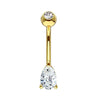1 Piece Belly Rings Simple Style Moon 316 Stainless Steel  Inlay Zircon