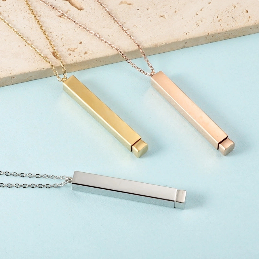 Jewelry Streetwear U Shape 304 Stainless Steel 18K Gold Plated Pendant Necklace