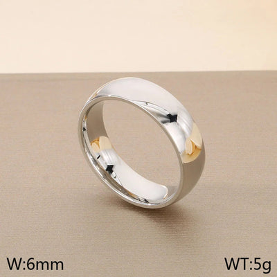 Jewelry Vintage Style Geometric 304 Stainless Steel 18K Gold Plated Rings