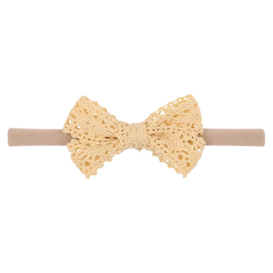 pure color lace bow children hairband