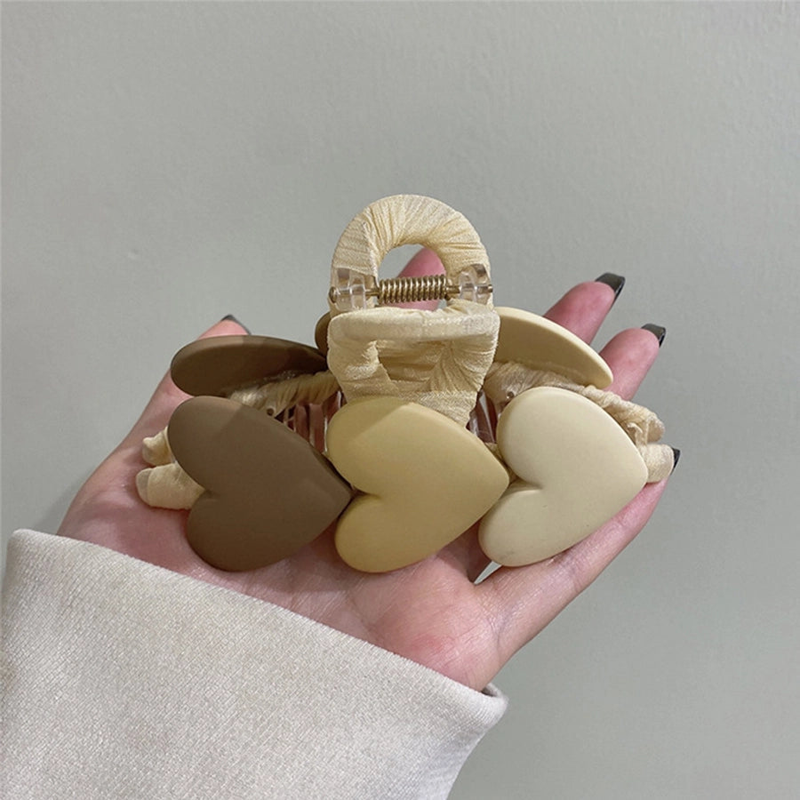 Online celebrity Korean style gradient love back head temperament female hairpin summer simple sweet  shark clip grip