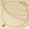 Jewelry Vintage Style Classic Style Heart Shape 304 Stainless Steel Shell Abalone Shell 18K Gold Plated Irregular Plating Pendant Necklace