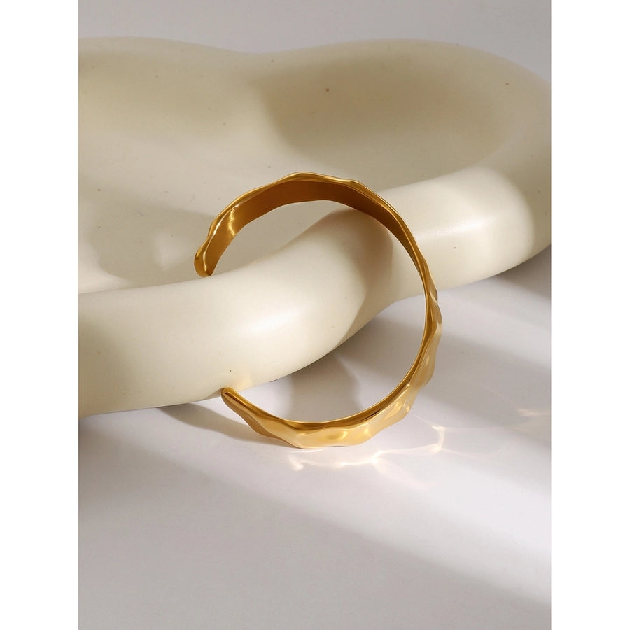 Casual Simple Style Solid Color Solid Color 316 Stainless Steel  18K Gold Plated Bangle In Bulk Stainless Steel Bracelets Halloween