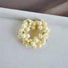 elegant geometric imitation pearl rhinestone hair tie