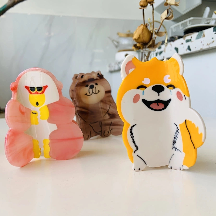 Women's Cartoon Style Solid Color Acetic acid sheets Hair Claws