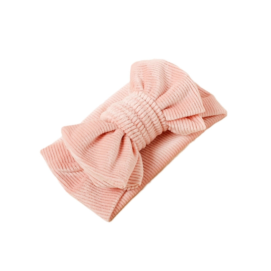 simple style solid color bow knot cloth hair band