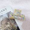 sweet color block rectangle acetic acid sheets handmade hair claws 1 piece