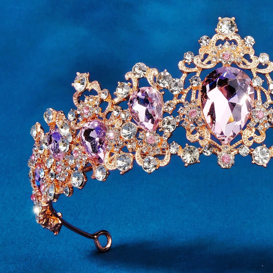 elegant retro crown alloy diamond crown