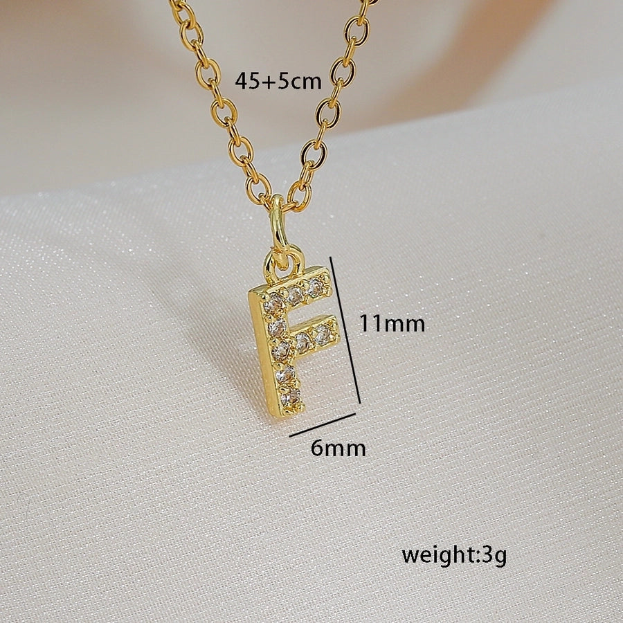 Jewelry Basic Retro Classic Style Letter 304 Stainless Steel Copper Pendant Necklace