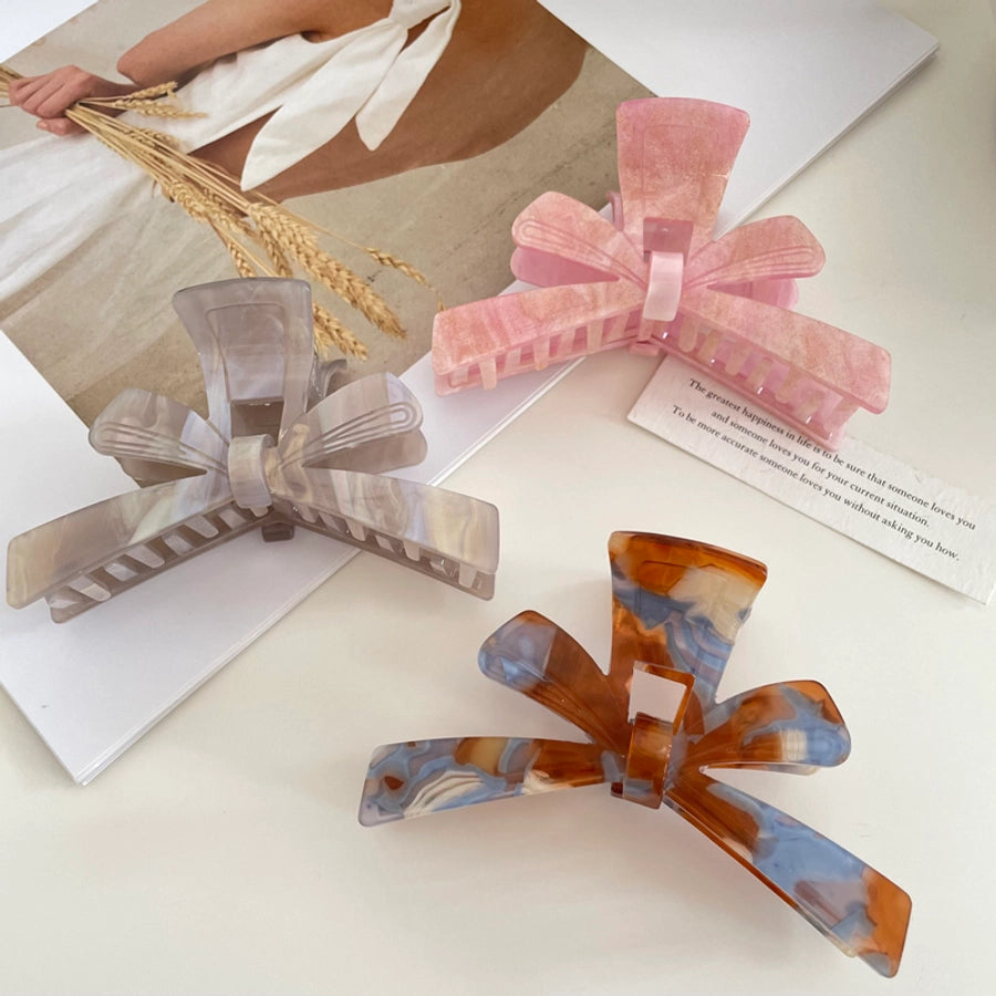 Women's Simple Style Artistic Bow Knot Acetic acid sheets Hair Claws