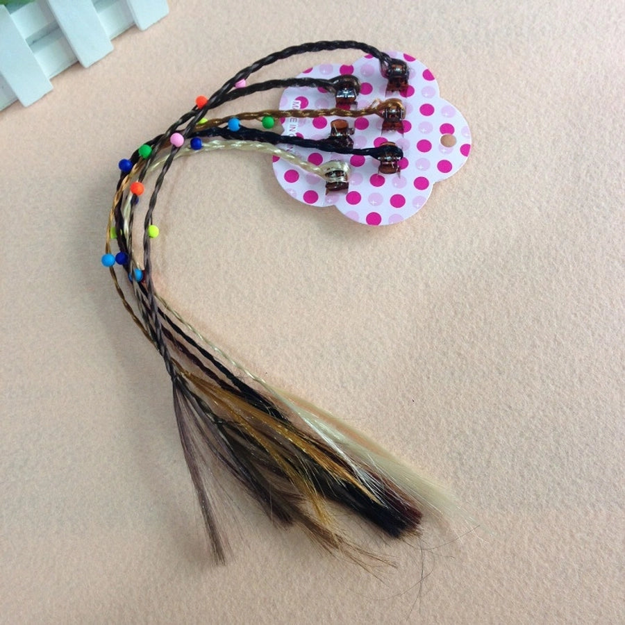 kid's cartoon style heart shape chemical fiber feather braid hair accessories