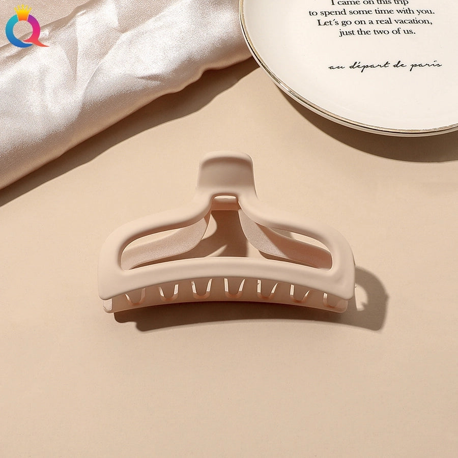 fashion solid color plastic metal hair claws 1 piece