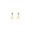1 Pair Casual Simple Style Classic Style Letter Inlay 201 Stainless Steel 304 Stainless Steel Zircon Drop Earrings