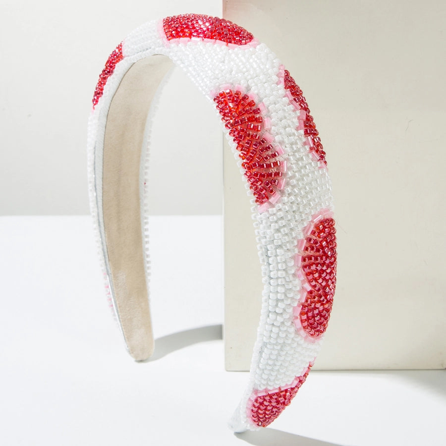 Women's Elegant Vacation Heart Shape Alloy Seed Bead Hair Band