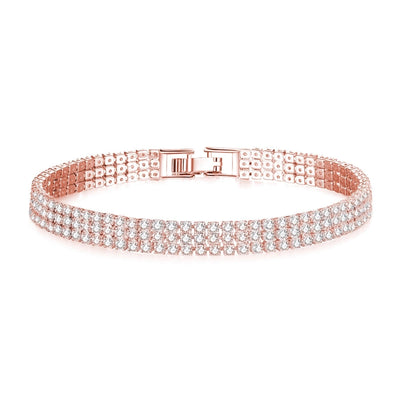 New   fashion  full diamond bracelet copper inlaid zircon bracelet women's bracelet jewelry lovers bracelet