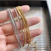 Jewelry Simple Style Solid Color Titanium Steel Plating Layered Necklaces
