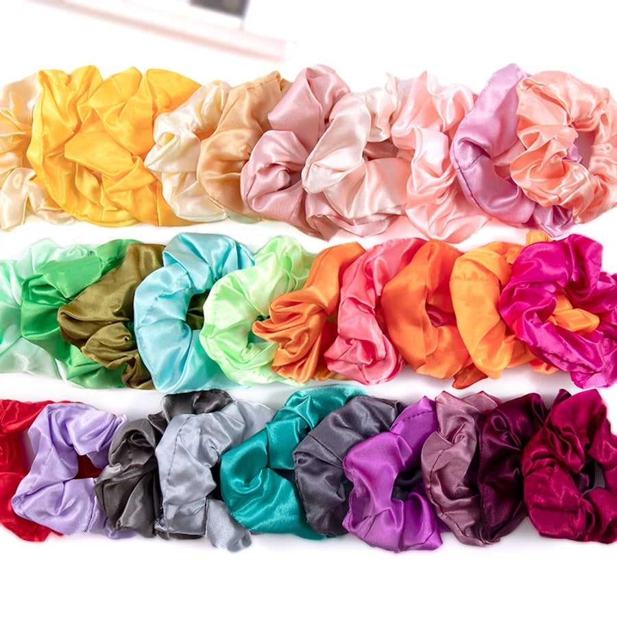 simple style solid color cloth hair tie