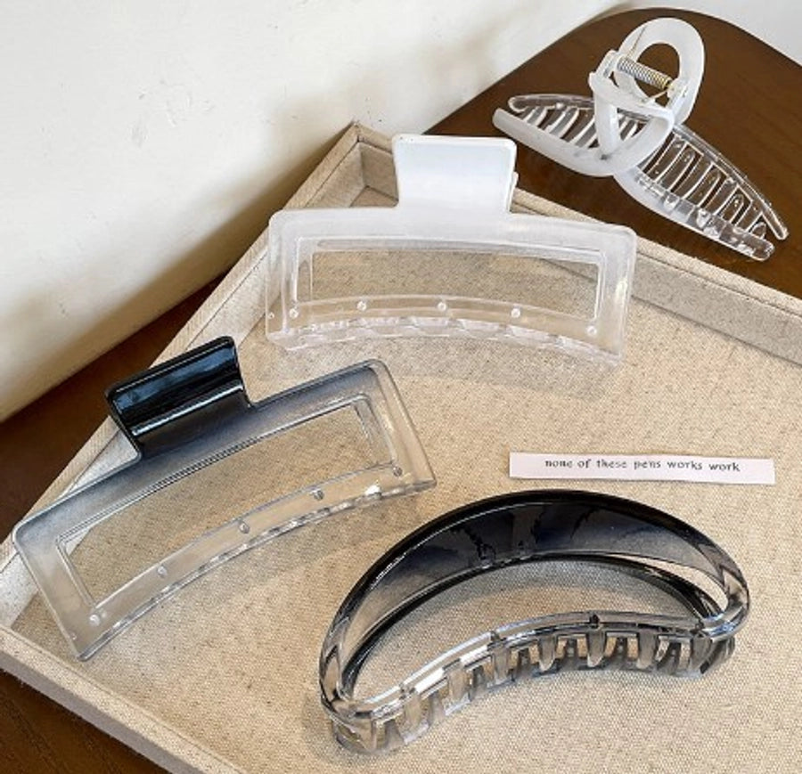 Women's IG Style Simple Style Gradient Color Arylic Alloy Stoving Varnish Hollow Out Hair Claws