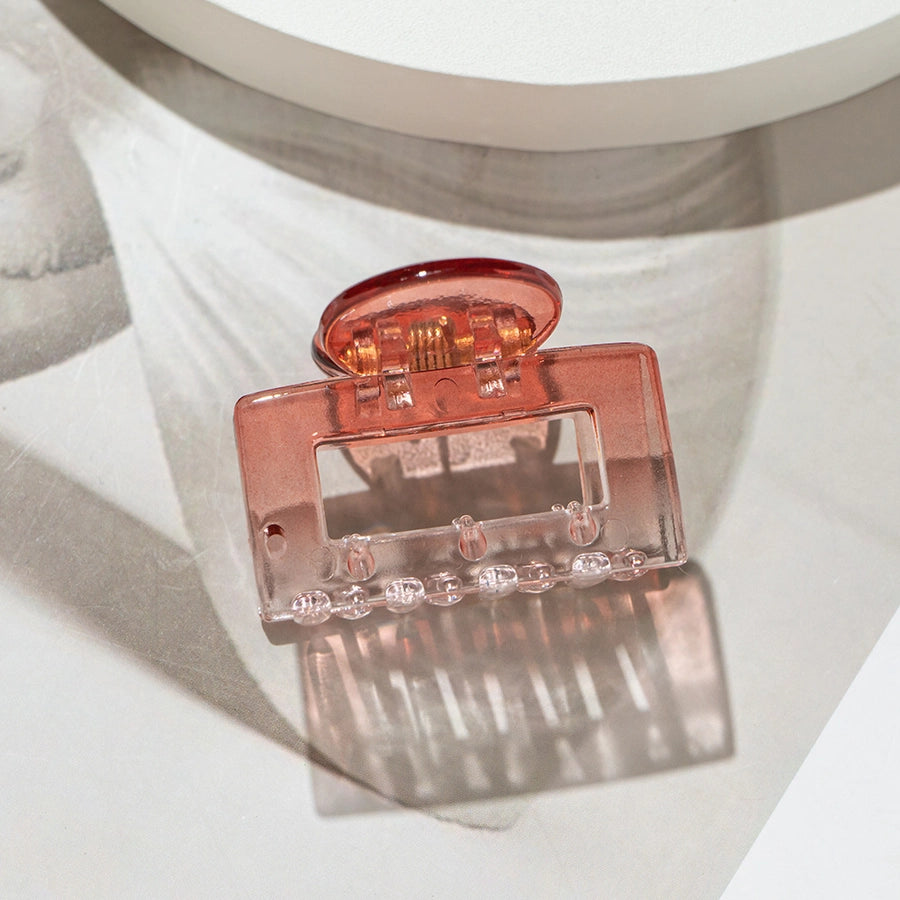 Gradient Small Grab Clip Small Disc Hairpin Environmentally Friendly Acetic Acid Shark Clip Transparent Oval Hair Grab Children's Clip