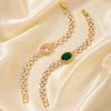 Copper K Gold Plated Inlay Water Droplets Zircon Bracelets