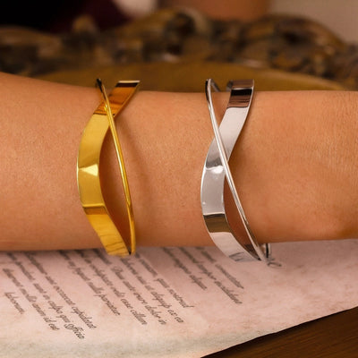 Casual Simple Style Geometric Titanium Steel Wide Bracelet In Bulk