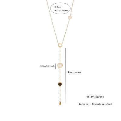 Jewelry Simple Style Classic Style Commute Star Heart Shape 304 Stainless Steel 18K Gold Plated Necklace