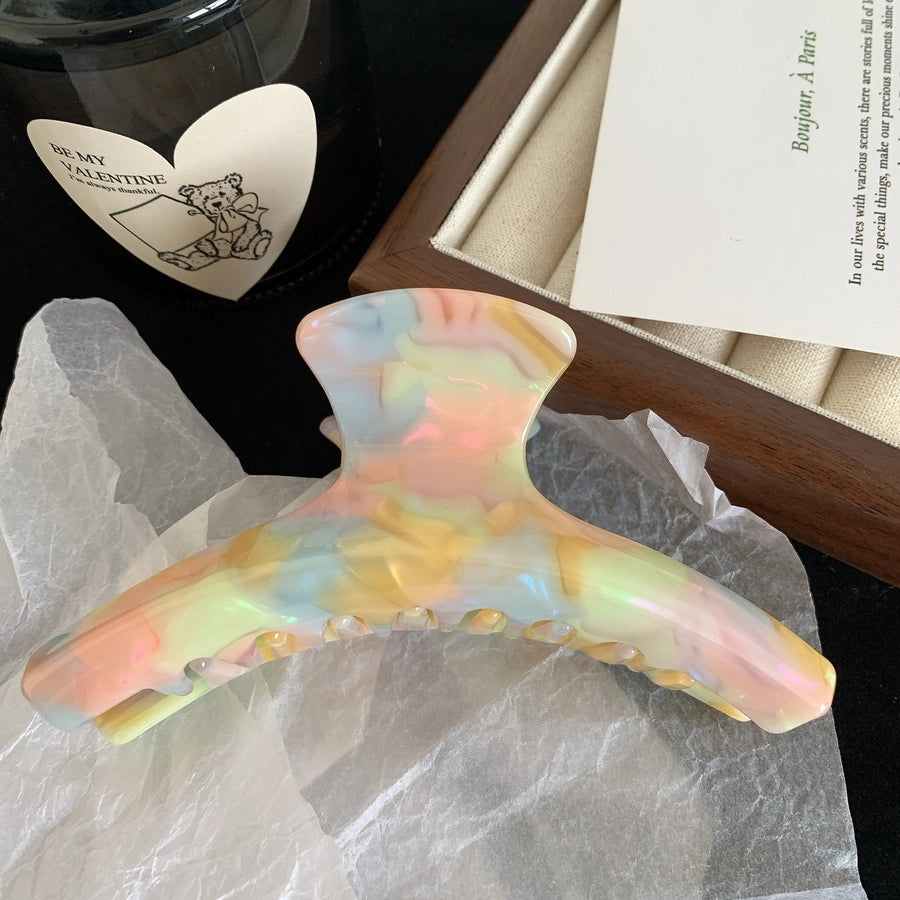 simple style classic style color block acetic acid sheets printing hair claws