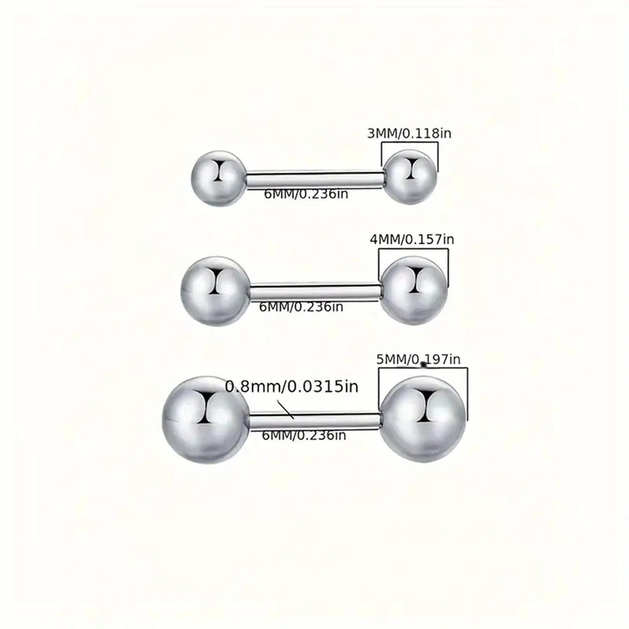 1 Pair Simple Style Round 304 Stainless Steel 18K Gold Plated Ear Studs