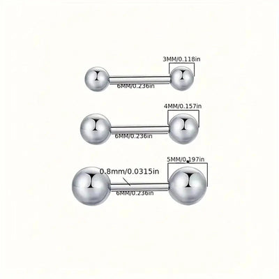 1 Pair Simple Style Round 304 Stainless Steel 18K Gold Plated Ear Studs