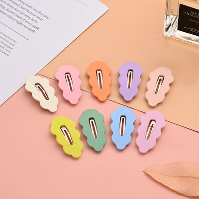 simple style solid color plastic resin hair clip 1 piece