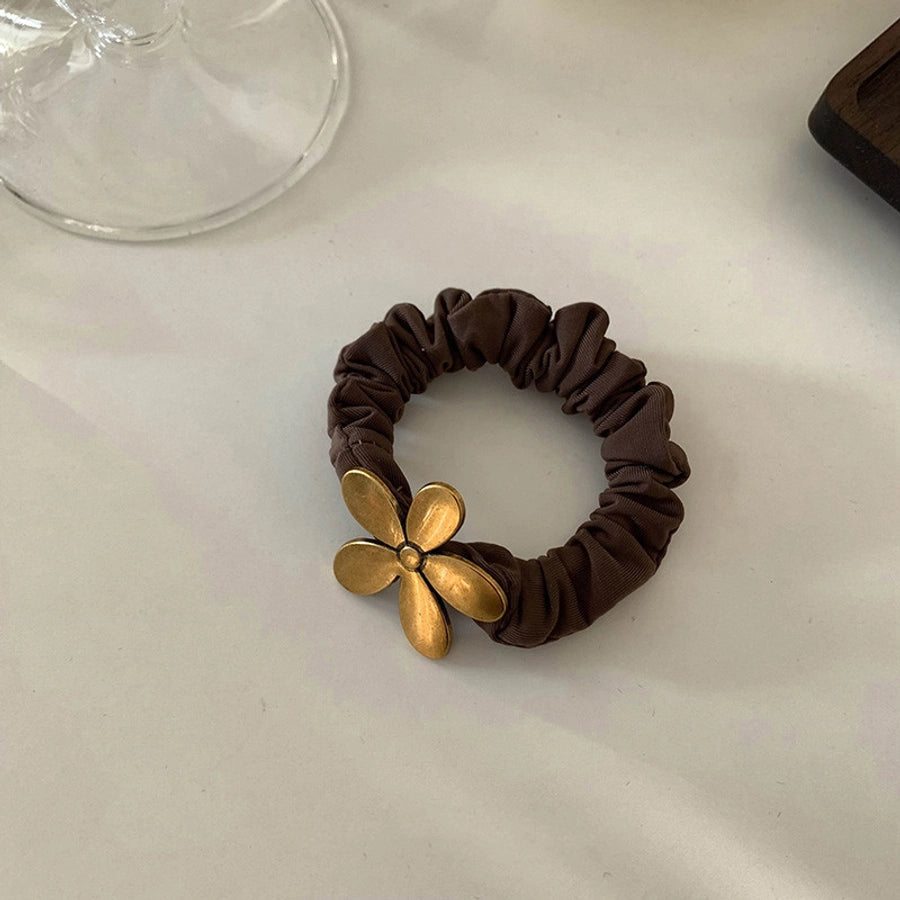 Women's Casual Simple Style Letter Flower Metal Hair Tie