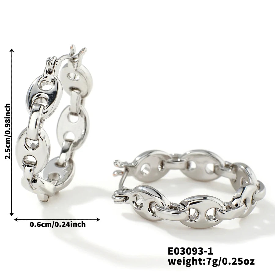 1 Pair Glam Simple Style Shiny Geometric Inlay Copper Zircon K Gold Plated Earrings