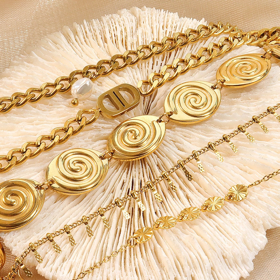 IG Style Spiral 304 Stainless Steel Bracelets In Bulk