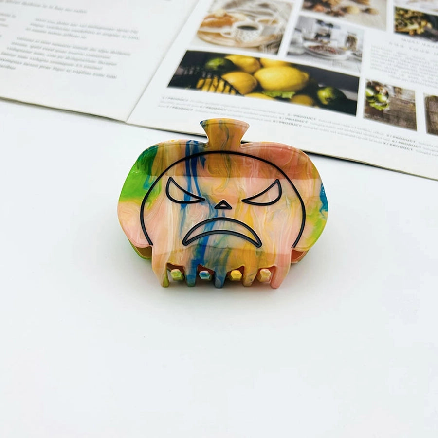 Halloween Original Design Women's Skull Arylic Carving Hair Clip Hair Claws